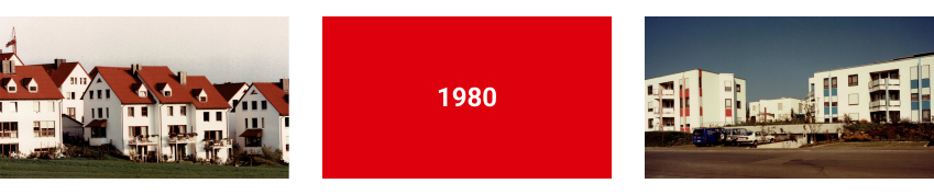 Verschiedene Wohnkomplexe der Kreisbau Filstal aus den 1980er