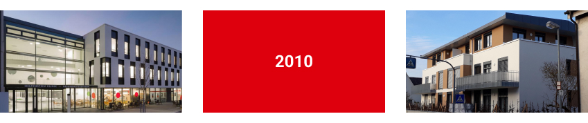 Modernes Gesundheitshaus und Wohngebäude aus den 2010er Jahren der Kreisbau Filstal