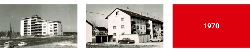 Wohnkomplexe der Kreisbau Filstal aus den 1970er